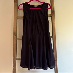 Express Plum Dress with Front Keyhole